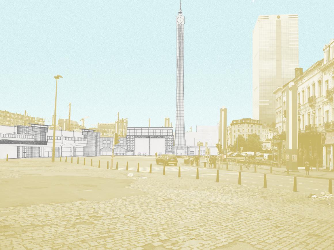 tekening van de Noord-Zuidverbinding<br>	