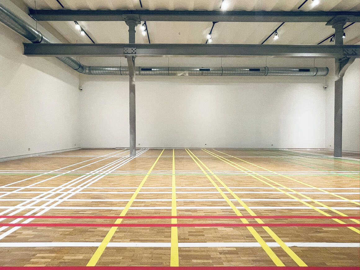 Institution Building, 2021; exhibition design by Jan De Vylder and Inge Vinck.<br>	