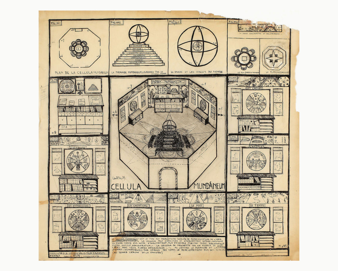 Paul Otlet, Cellula Mundaneum<br> &copy; Collections de la Fédération Wallonie Bruxelles	