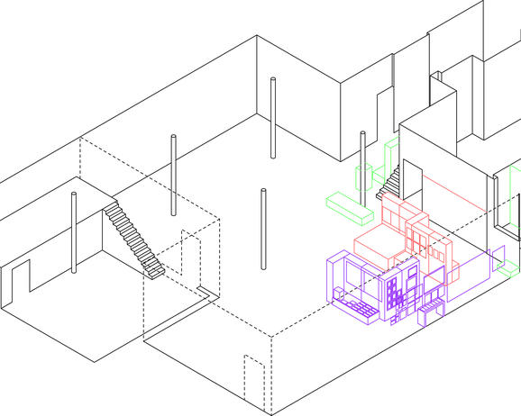 plan de l'exposition en 2D en construction