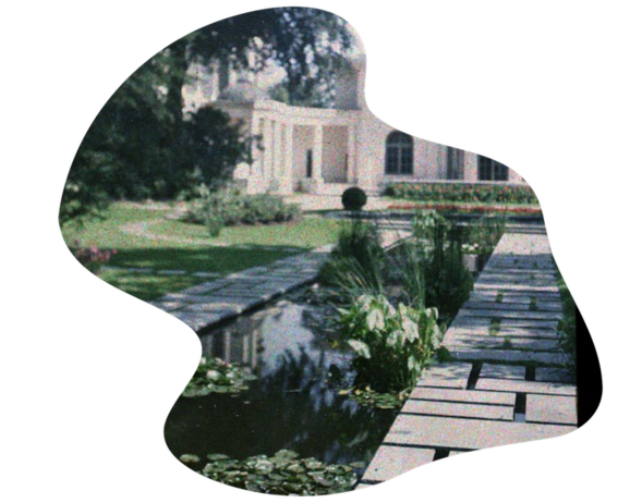 image d'un jardin dans une forme curve