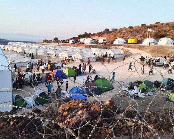 foto van een vluchtelingenkamp